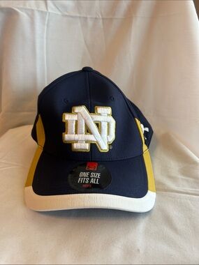 Under Armour Navy & Gold Notre Dame Embroidered Logo Cap